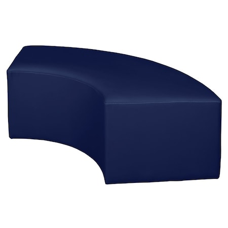 Regency Regency Aurora Curved Vinyl Ottoman- Naval Blue N6265NB